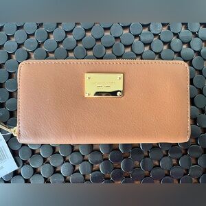 Michael Kors Tan  Continental Zip Around Leather Wallet